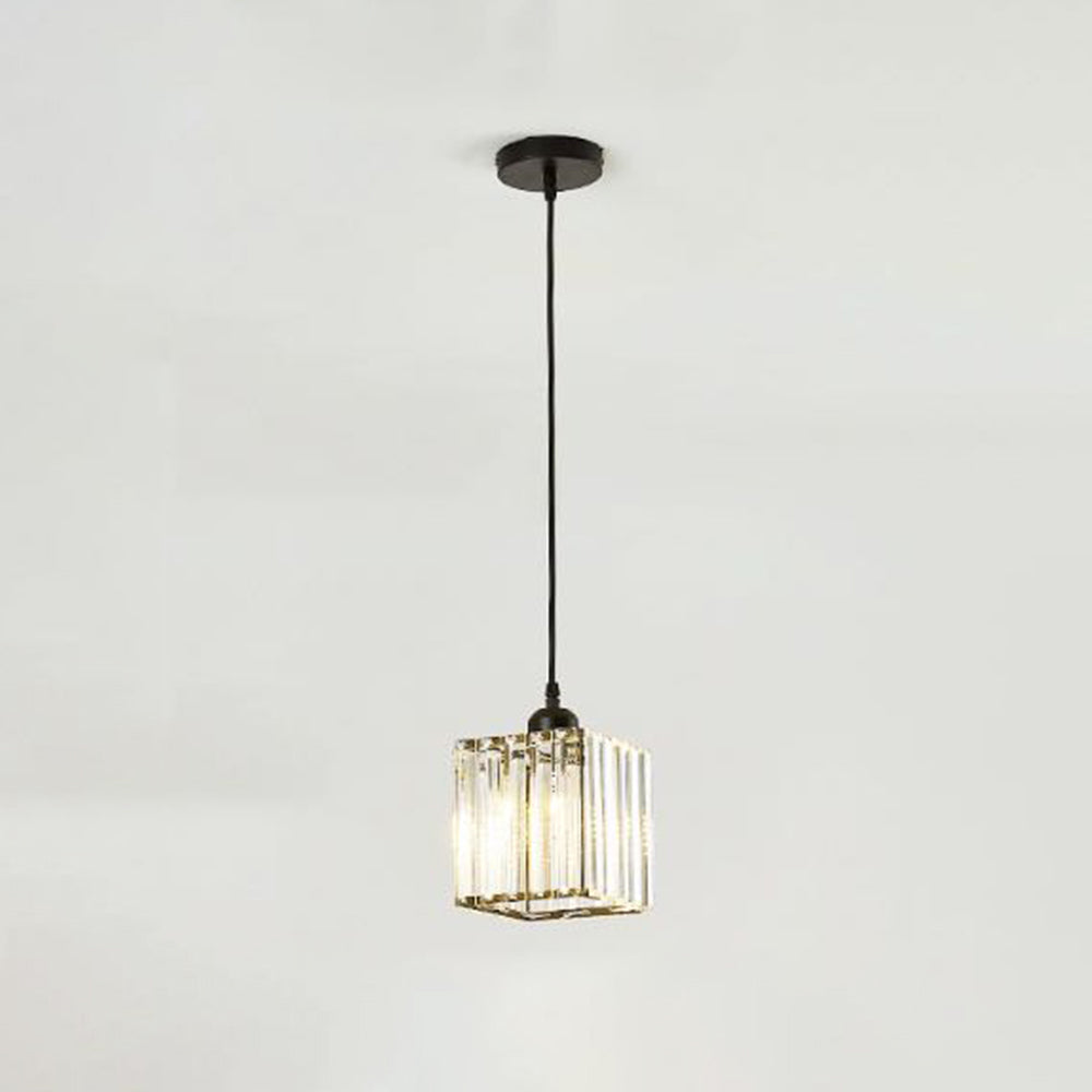 Lampa Wisząca Glamour z Kryształowymi Kloszami i Regulowaną Wysokością - Czarny