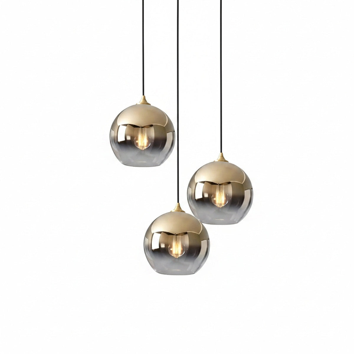 Lampa Wisząca Glamour ze Szklanym Kloszem Kulistym - 2