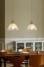 Lampa Wisząca Glamour ze Szklanym Kloszem w Kształcie Kwiatu - 5