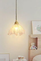 Lampa Wisząca Glamour ze Szklanym Kloszem w Kształcie Kwiatu - 6