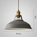 Lampa Wisząca Industrialna z Kolorowym Kloszem Metalowym - 12