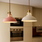 Lampa Wisząca Industrialna z Kolorowym Kloszem Metalowym - 4
