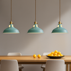 Lampa Wisząca Industrialna z Kolorowym Kloszem Metalowym - 7
