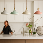 Lampa Wisząca Industrialna z Kolorowym Kloszem Metalowym - 8