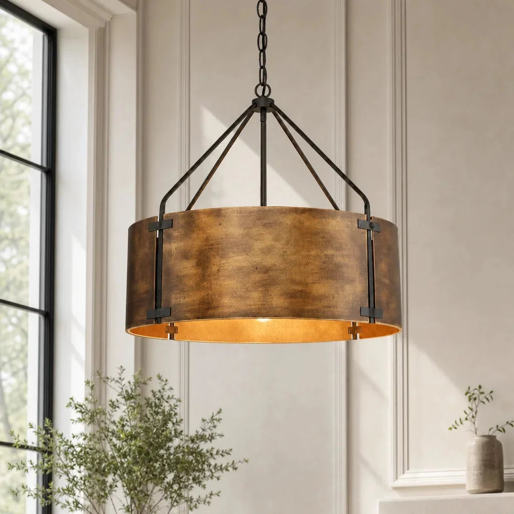 Lampa Wisząca Industrialna z Okrągłym Kloszem w Stylu Vintage - 10
