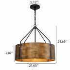 Lampa Wisząca Industrialna z Okrągłym Kloszem w Stylu Vintage - 15