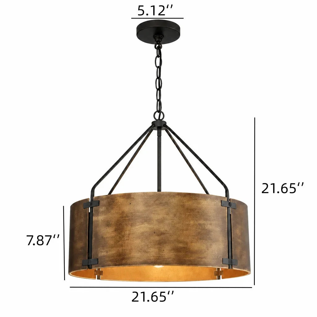 Lampa Wisząca Industrialna z Okrągłym Kloszem w Stylu Vintage - 15