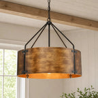 Lampa Wisząca Industrialna z Okrągłym Kloszem w Stylu Vintage - 3