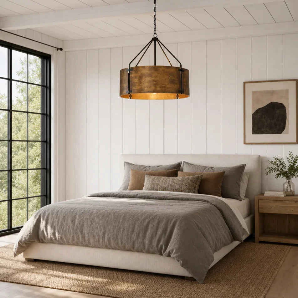 Lampa Wisząca Industrialna z Okrągłym Kloszem w Stylu Vintage - 7
