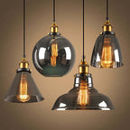 Lampa Wisząca Industrialna ze Szklanym Kloszem i Regulowanym Kablem - 4