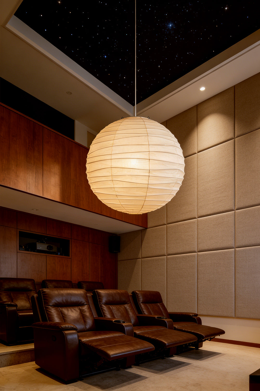 Lampa Wisząca Japońska Kula z Papierem Washi Duża Okrągła - 10