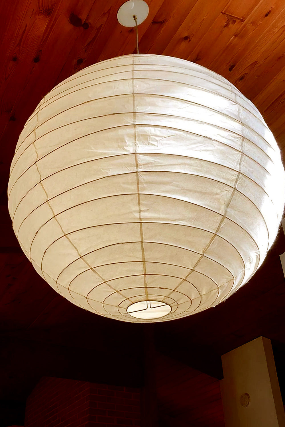 Lampa Wisząca Japońska Kula z Papierem Washi Duża Okrągła - 16