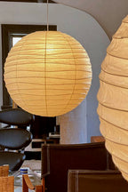 Lampa Wisząca Japońska Kula z Papierem Washi Duża Okrągła - 17