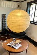 Lampa Wisząca Japońska Kula z Papierem Washi Duża Okrągła - 19