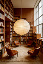 Lampa Wisząca Japońska Kula z Papierem Washi Duża Okrągła - 3