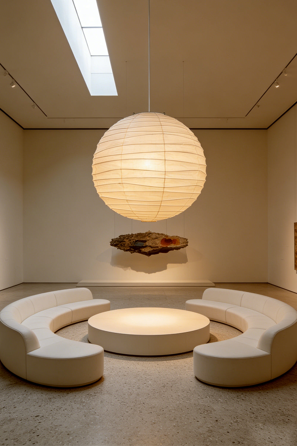 Lampa Wisząca Japońska Kula z Papierem Washi Duża Okrągła - 7