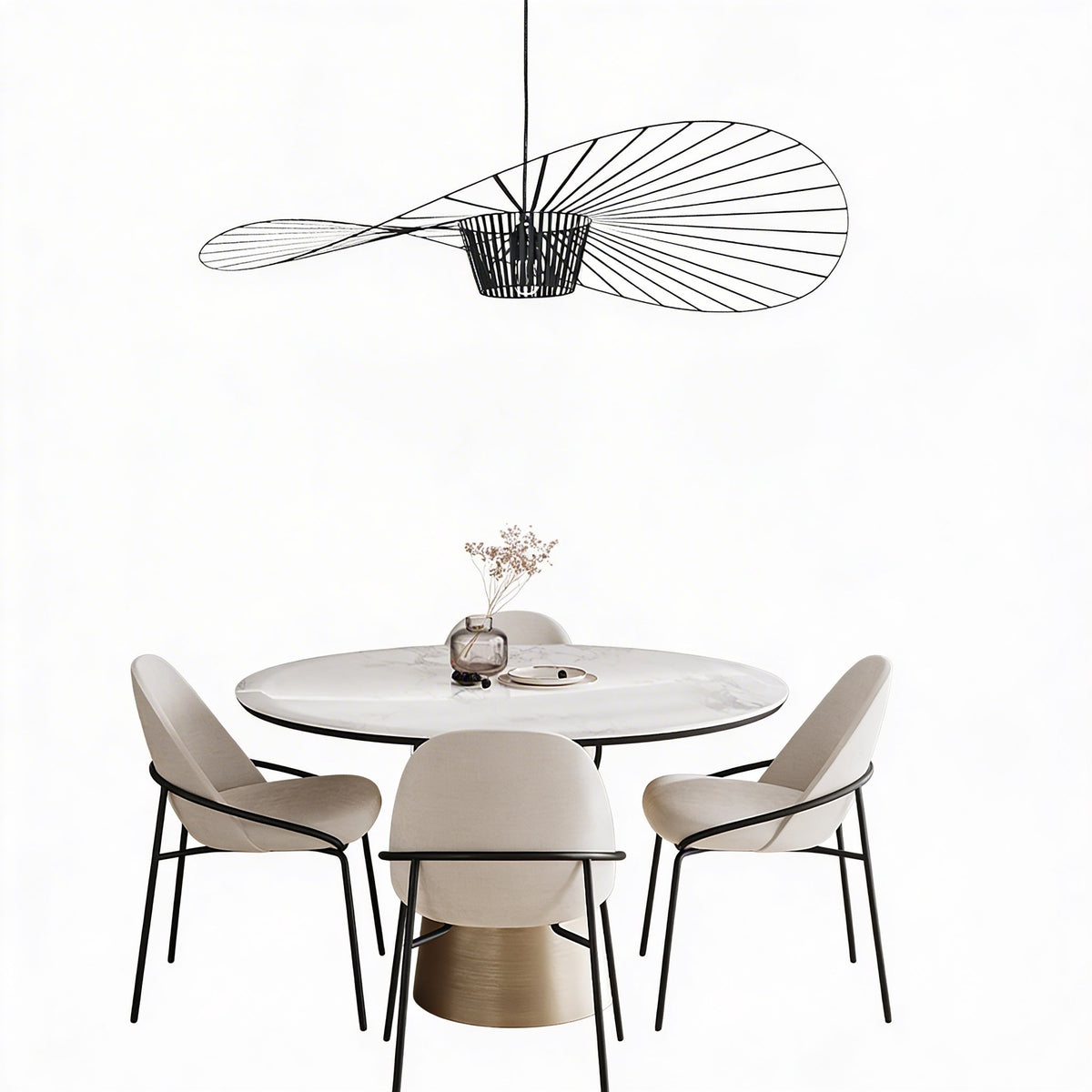Lampa Wisząca Kapeluszowa Nowoczesna w Stylu Retro - 2