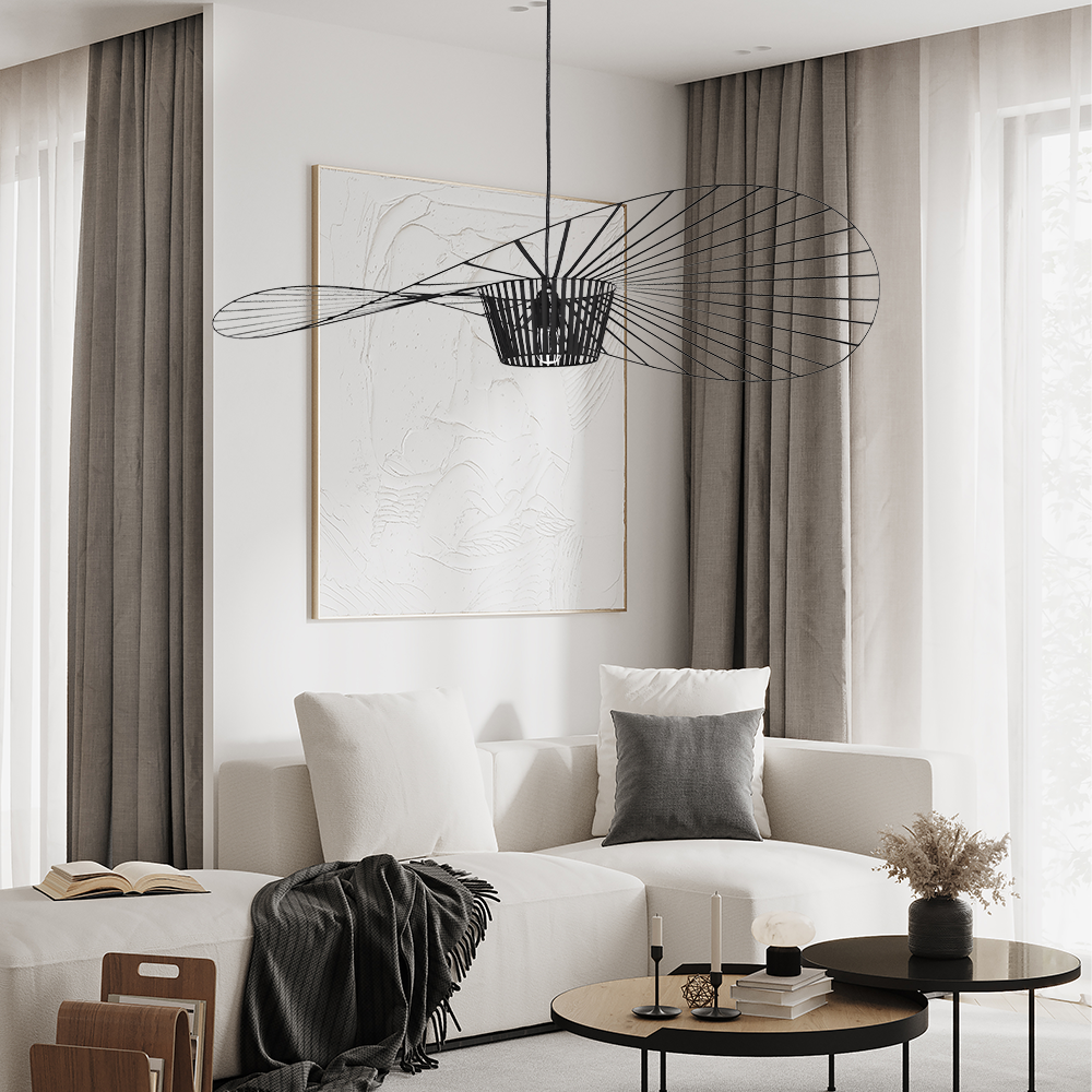 Lampa Wisząca Kapeluszowa Nowoczesna w Stylu Retro - 12