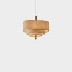 Lampa Wisząca Klasyczna z Trójpoziomowym Abażurem Tkaninowym - 2