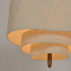 Lampa Wisząca Klasyczna z Trójpoziomowym Abażurem Tkaninowym - 4