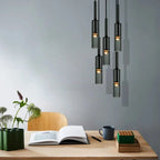 Lampa Wisząca Minimalistyczna z Cylindrycznym Kloszem ze Szkła - 5