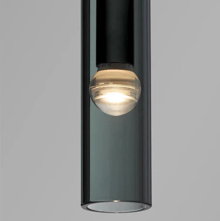 Lampa Wisząca Minimalistyczna z Cylindrycznym Kloszem ze Szkła - 7