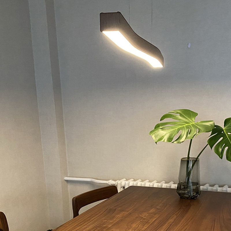 Lampa Wisząca Minimalistyczna z Drewnianym Wzorem i Regulacją Jasności - 11