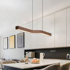 Lampa Wisząca Minimalistyczna z Drewnianym Wzorem i Regulacją Jasności - 3