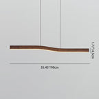 Lampa Wisząca Minimalistyczna z Drewnianym Wzorem i Regulacją Jasności - 6
