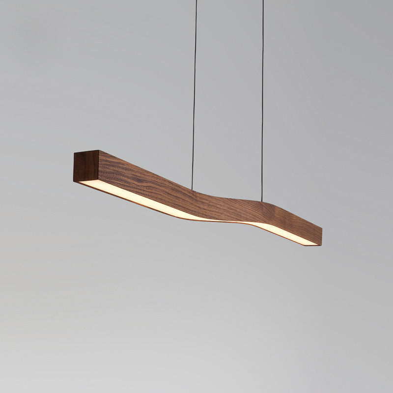 Lampa Wisząca Minimalistyczna z Drewnianym Wzorem i Regulacją Jasności - 10