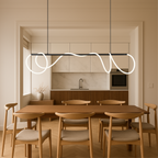 Lampa Wisząca Minimalistyczna z Falistym Przewodem Świetlnym nad Stół - 2