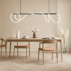 Lampa Wisząca Minimalistyczna z Falistym Przewodem Świetlnym nad Stół - 3
