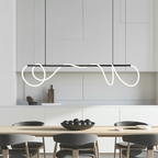 Lampa Wisząca Minimalistyczna z Falistym Przewodem Świetlnym nad Stół - 5