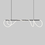 Lampa Wisząca Minimalistyczna z Falistym Przewodem Świetlnym nad Stół - 6