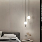 Lampa Wisząca Minimalistyczna z Kloszem Kulistym ze Szkła - 4