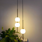 Lampa Wisząca Minimalistyczna z Kloszem Kulistym ze Szkła - 5