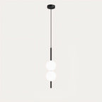 Lampa Wisząca Minimalistyczna z Kloszem Kulistym ze Szkła - Czarny