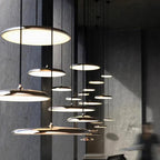 Lampa Wisząca Minimalistyczna z Okrągłym Kloszem i Wbudowanym Źródłem Światła - 16