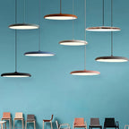 Lampa Wisząca Minimalistyczna z Okrągłym Kloszem i Wbudowanym Źródłem Światła - 19