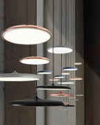 Lampa Wisząca Minimalistyczna z Okrągłym Kloszem i Wbudowanym Źródłem Światła - 21