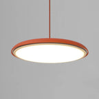 Lampa Wisząca Minimalistyczna z Okrągłym Kloszem i Wbudowanym Źródłem Światła - Pomarańczowy