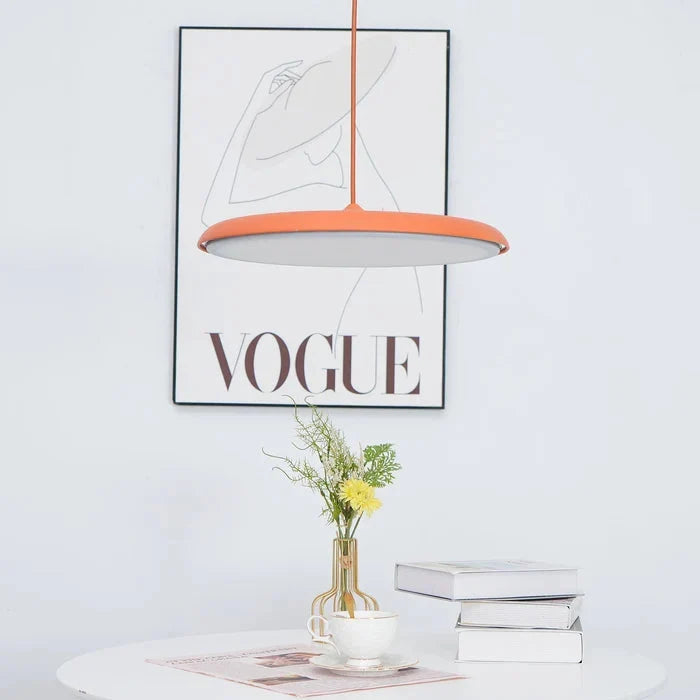 Lampa Wisząca Minimalistyczna z Okrągłym Kloszem i Wbudowanym Źródłem Światła - 34