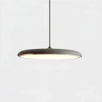 Lampa Wisząca Minimalistyczna z Okrągłym Kloszem i Wbudowanym Źródłem Światła - Szary