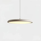 Lampa Wisząca Minimalistyczna z Okrągłym Kloszem i Wbudowanym Źródłem Światła - Biały