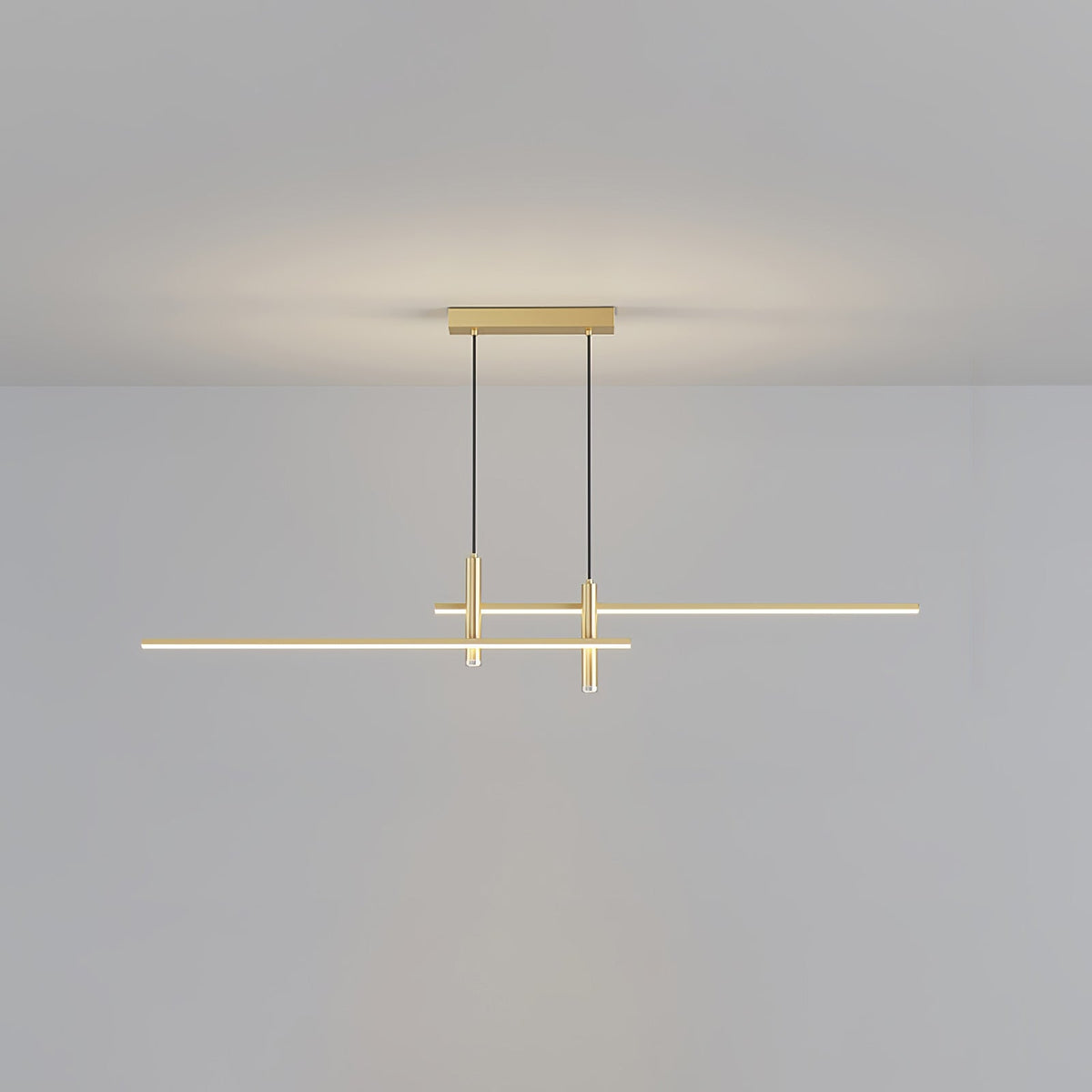 Lampa Wisząca Minimalistyczna z Regulowaną Wysokością i Funkcją Ściemniania - Złoty