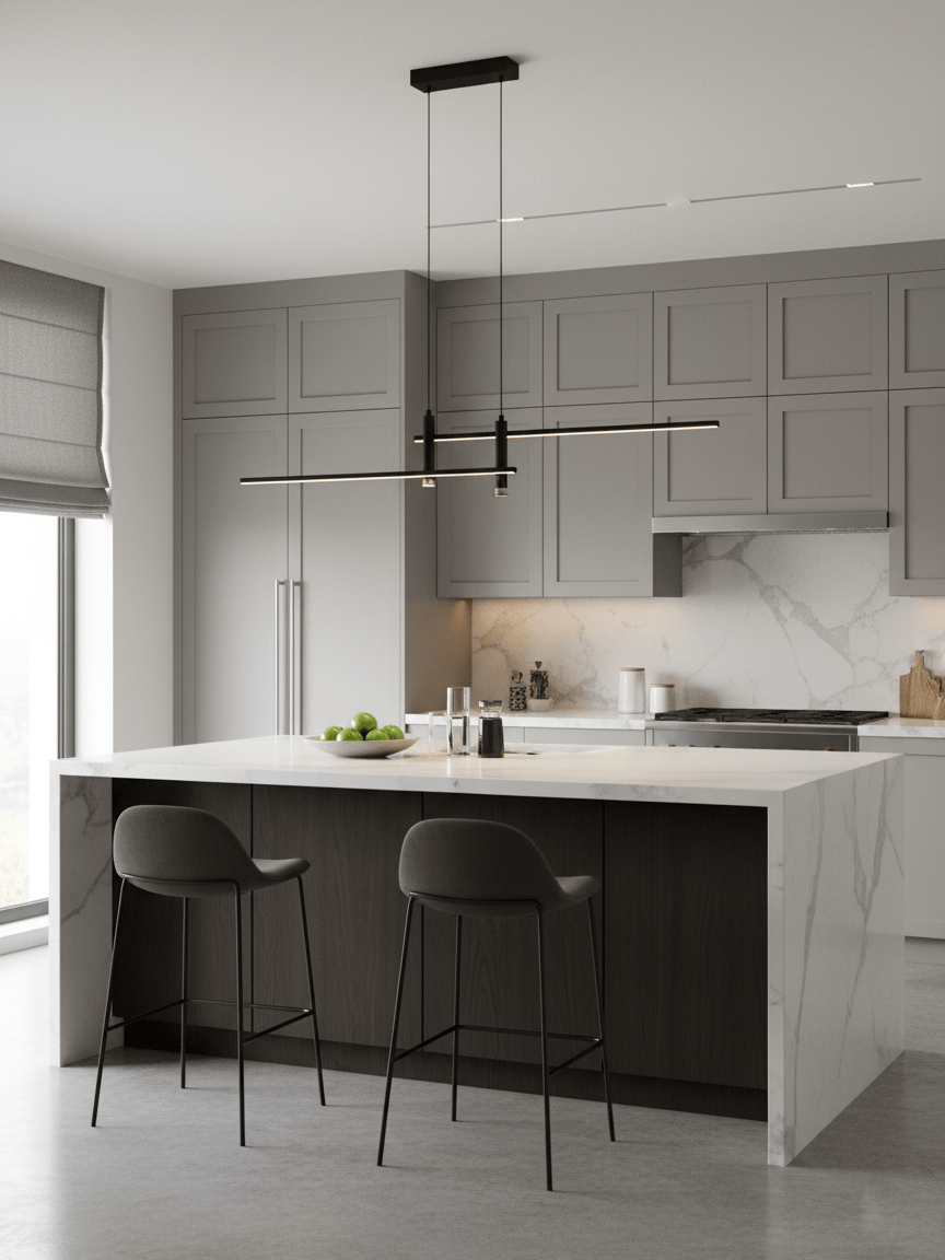 Lampa Wisząca Minimalistyczna z Regulowaną Wysokością i Funkcją Ściemniania - Czarny