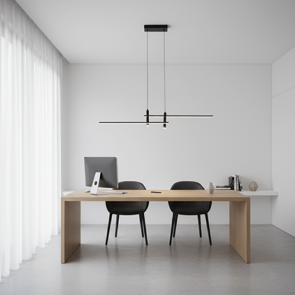 Lampa Wisząca Minimalistyczna z Regulowaną Wysokością i Funkcją Ściemniania - 8