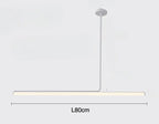 Lampa Wisząca Minimalistyczna z Tubą LED nad Stół - Biały