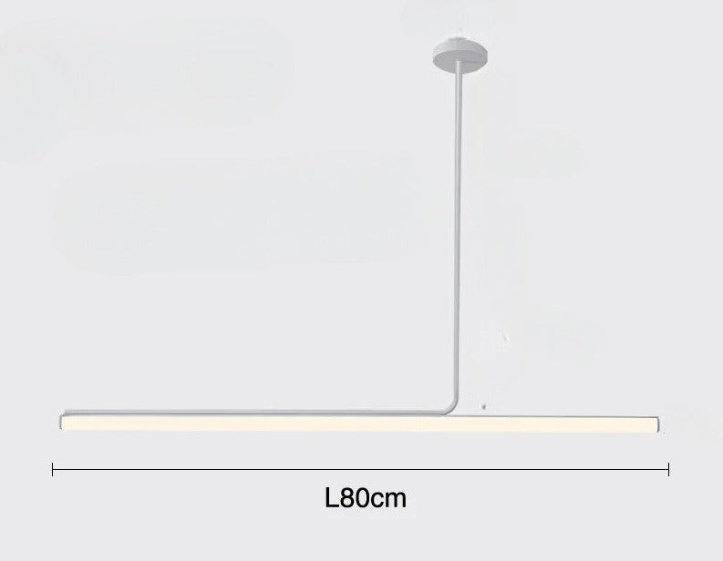 Lampa Wisząca Minimalistyczna z Tubą LED nad Stół - Biały