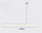Lampa Wisząca Minimalistyczna z Tubą LED nad Stół - Biały